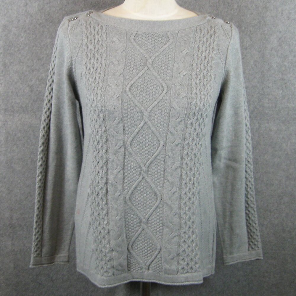 Karen Scott Sweater Sz S Gray